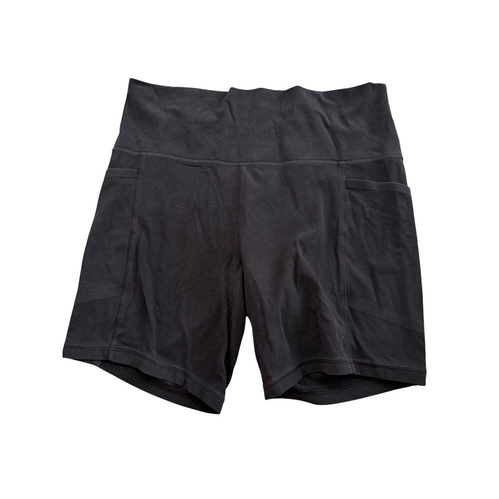 Athleta shorts fitted black womens sz L yoga activewear summer lightweight